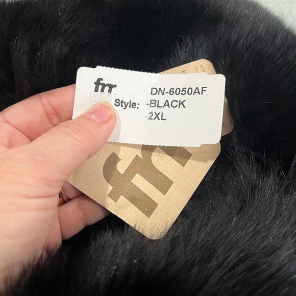 Frr Hat Natural Genuine Luxury Dyed Black Fox Fur Russian Leather Ties main image 6